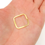 Load image into Gallery viewer, Gold-plated Sterling Silver Brushed Square Connector