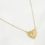 Load image into Gallery viewer, NFA71449. 14k Solid Gold Diamond Heart Charm Necklace
