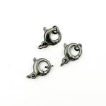 Load image into Gallery viewer, Black Rhodium 925 Sterling Silver  14mm Round Clasp
