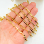 Load image into Gallery viewer, Gold Plated 925 Sterling Silver Diamond Cut Paperclip Chain
