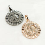 Load image into Gallery viewer, Diamond Sterling Silver Round Peace Pendant