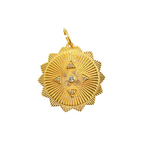 Load image into Gallery viewer, 14K Gold Charm. Sun Pendant with Diamonds. GDP319