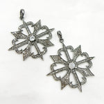 Load image into Gallery viewer, DP016. Diamond Silver Black Rhodium Fancy Arrow Pendant with Gemstone