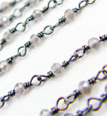 Load image into Gallery viewer, Labradorite Oxidized Wire Wrap Chain