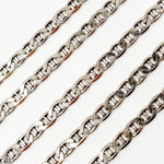 Load image into Gallery viewer, Y77OX. Oxidized Sterling Silver Flat Marina Chain