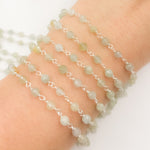 Load image into Gallery viewer, Aquamarine Sterling Silver Wire Chain