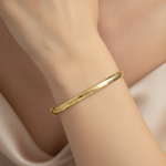 Load image into Gallery viewer, Bangle16. 14K Solid Gold Matte Textured Bangle