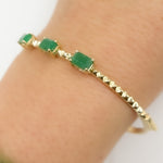 Load image into Gallery viewer, CB96494. 14K Solid Gold Gemstone Bangle