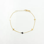 Load image into Gallery viewer, BR5086. 14k Solid Yellow Gold Cross Link Bracelet