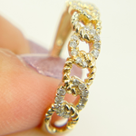 Load image into Gallery viewer, 14K Solid Gold Chain Diamond Ring. RAC01182
