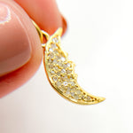 Load image into Gallery viewer, Shop Now Diamond Sterling Silver Moon Charm