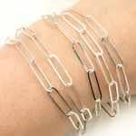 Load image into Gallery viewer, Sterling Silver Flat Paperclip Link Chains