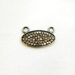 Load image into Gallery viewer, DC927. Diamond Sterling Silver Oval Pendant
