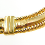 Load image into Gallery viewer, 14K Solid Gold Twisted &amp; Flat Bangle.  Bangle4
