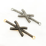 Load image into Gallery viewer, DC968. Diamond Sterling Silver Bow Connector