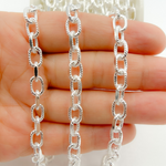 Load image into Gallery viewer, Sterling Silver Twisted & Flat Oval Link Chain