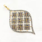 Load image into Gallery viewer, DP164. Diamond Sterling Silver Marquise Shape Pendant