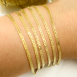 Load image into Gallery viewer, Z13GP. Gold Plated 925 Sterling Silver Flat Marina Chain