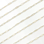 Load image into Gallery viewer, XM/1931K/SP. 14K Gold Filled and Sterling Silver Knurled Link Chain – Long & Short Pattern