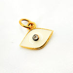 Load image into Gallery viewer, Buy Now Diamond Sterling Silver Eye Enamel Charm