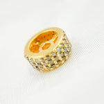 Load image into Gallery viewer, DC579. Diamond Sterling Silver Spacer Bead