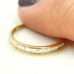 Load image into Gallery viewer, 14K Solid Gold Baguette Diamond Ring