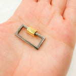 Load image into Gallery viewer, DC771. Sterling Silver Rectangle Screw Clasp