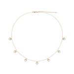 Load image into Gallery viewer, NFH71797PL. 14K Solid Gold Diamond and Gemstone Dangles Hearts Necklace