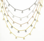 Load image into Gallery viewer, CZ2. 4mm Cubic Zirconia Square Shape Dangle Chain