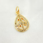 Load image into Gallery viewer, DC519. Diamond Sterling Silver Drop Peace Pendant