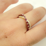 Load image into Gallery viewer, Buy 14K Solid Yellow Gold Diamond and Gemstone Cross Ring