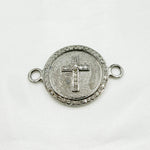 Load image into Gallery viewer, DC548. Diamond Sterling Silver Cross Connector