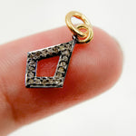 Load image into Gallery viewer, DC360. Diamond Sterling Silver Rhombus Charm