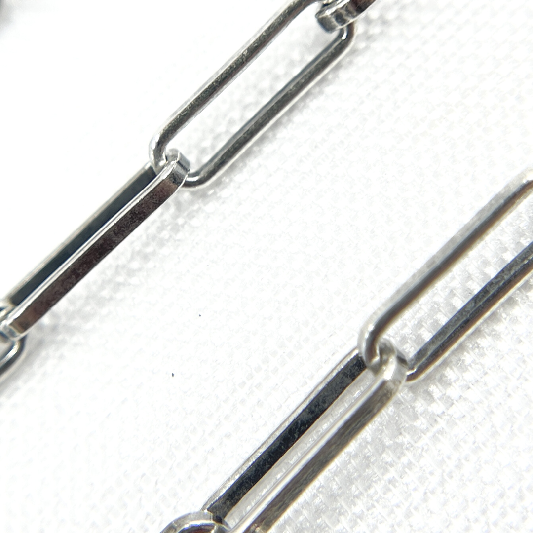 Sterling Silver Flat Paperclip Link Chains