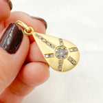 Load image into Gallery viewer, DP547. Diamond Sterling Silver Drop Star Pendant