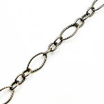Load image into Gallery viewer, Buy Now Oxidized Sterling Silver Hammered Long & Short Link Chain