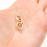 Load image into Gallery viewer, Diamond Sterling Silver Oval Link Connector