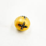 Load image into Gallery viewer, DC565. Diamond & Sterling Silver Round Cross Bead
