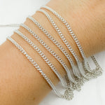 Load image into Gallery viewer, X19SS. Sterling Silver Curb Link Chain