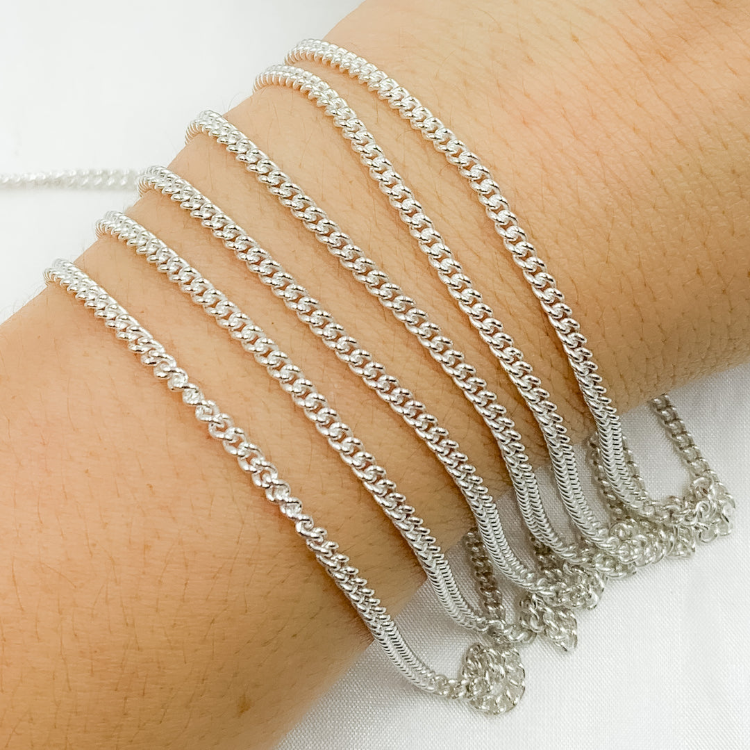 X19SS. Sterling Silver Curb Link Chain