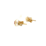Load image into Gallery viewer, ER113509YRU. 14K Solid Gold Diamond & Ruby Earrings