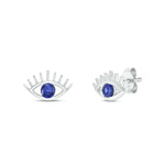 Load image into Gallery viewer, EFZ52004BS. 14K Solid Yellow Gold Diamond Eye Studs