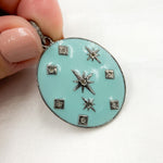 Load image into Gallery viewer, Buy Sterling Silver Oval Enamel Pendant