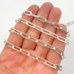 Load image into Gallery viewer, Sterling Silver Matt Flat Paperclip Chain