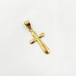 Load image into Gallery viewer, GDP674. 14K Solid Gold Cross Charm with Round Edge