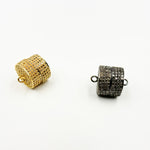 Load image into Gallery viewer, DC510. Diamond Sterling Silver Magnetic Barrel Clasp