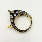 Load image into Gallery viewer, Shop Diamond Sterling Silver Round Trigger Clasp with Gemstone