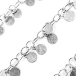 Load image into Gallery viewer, V73OX. Oxidized Sterling Silver Dangle Disc Chain