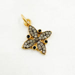 Load image into Gallery viewer, DC218. Diamond Sterling Silver Flower Pendant with Gemstone