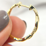 Load image into Gallery viewer, GDT101. 14K Solid Gold Cross Hoop Earrings